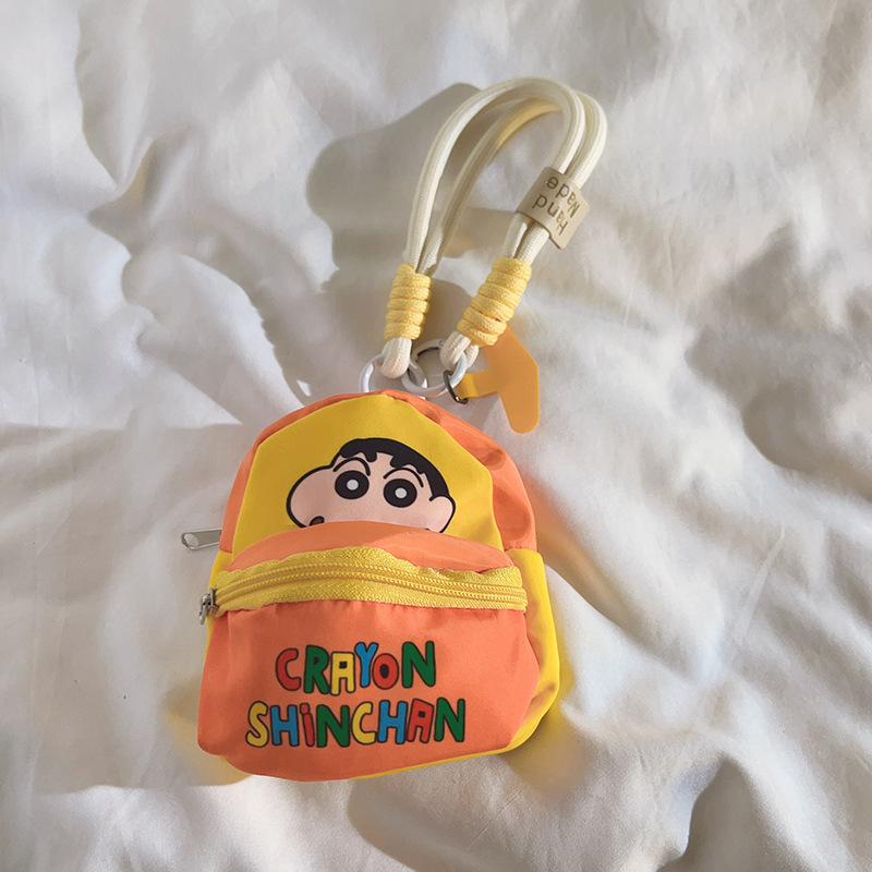 Crayon Shin-Chan Bag Mobile Phone Lanyard Wallet Earphone Case Storage Bag Anti Throwing Wrist Strap Cartoon Gifts for Kids Bag