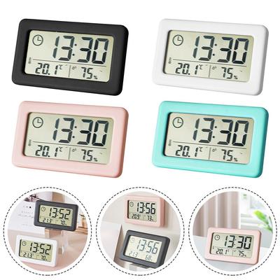12/24 Hours Clock 9.6*5.8*1cm Black Blue Button Battery Plastic