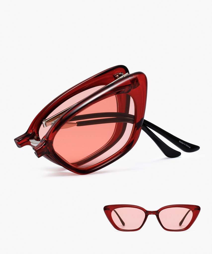 Likkeullou Rc Enclos F Folder Sunglasses Wine