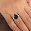 Schwarzer Turmal Edelstein 925 Sterling Silber Handgefertigter Design-Ring Als Geburtstagsgeschenk RR-81-22
