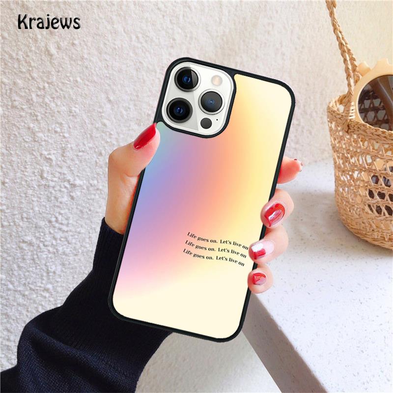 minimalist pastel goodvibes heart neon Soft Phone Case For iPhone 17 Air 16 15 14 Max Plus 11 12 13 Pro Max Phone Fundas