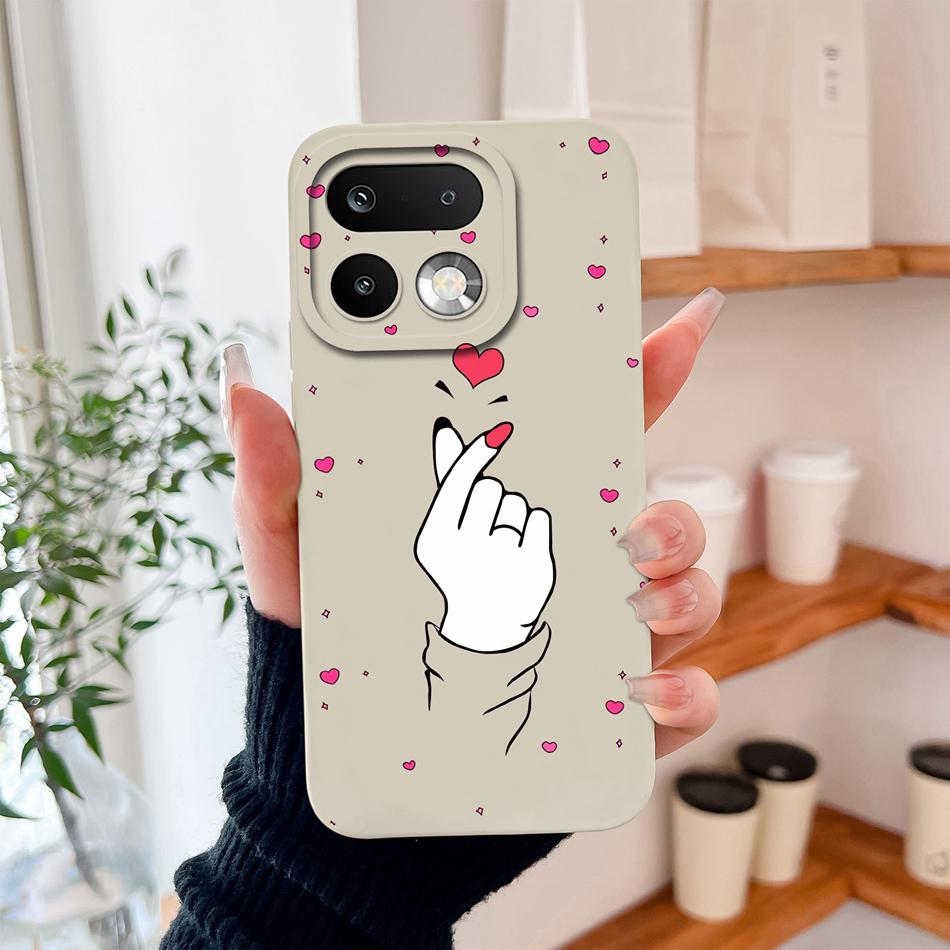 

For Realme 16 Pro Plus Case Minimalist Hearts High Quality Liquid Silicone Full Protection Phone Cover For Realme16 Pro+ Fundas realme 16 Pro