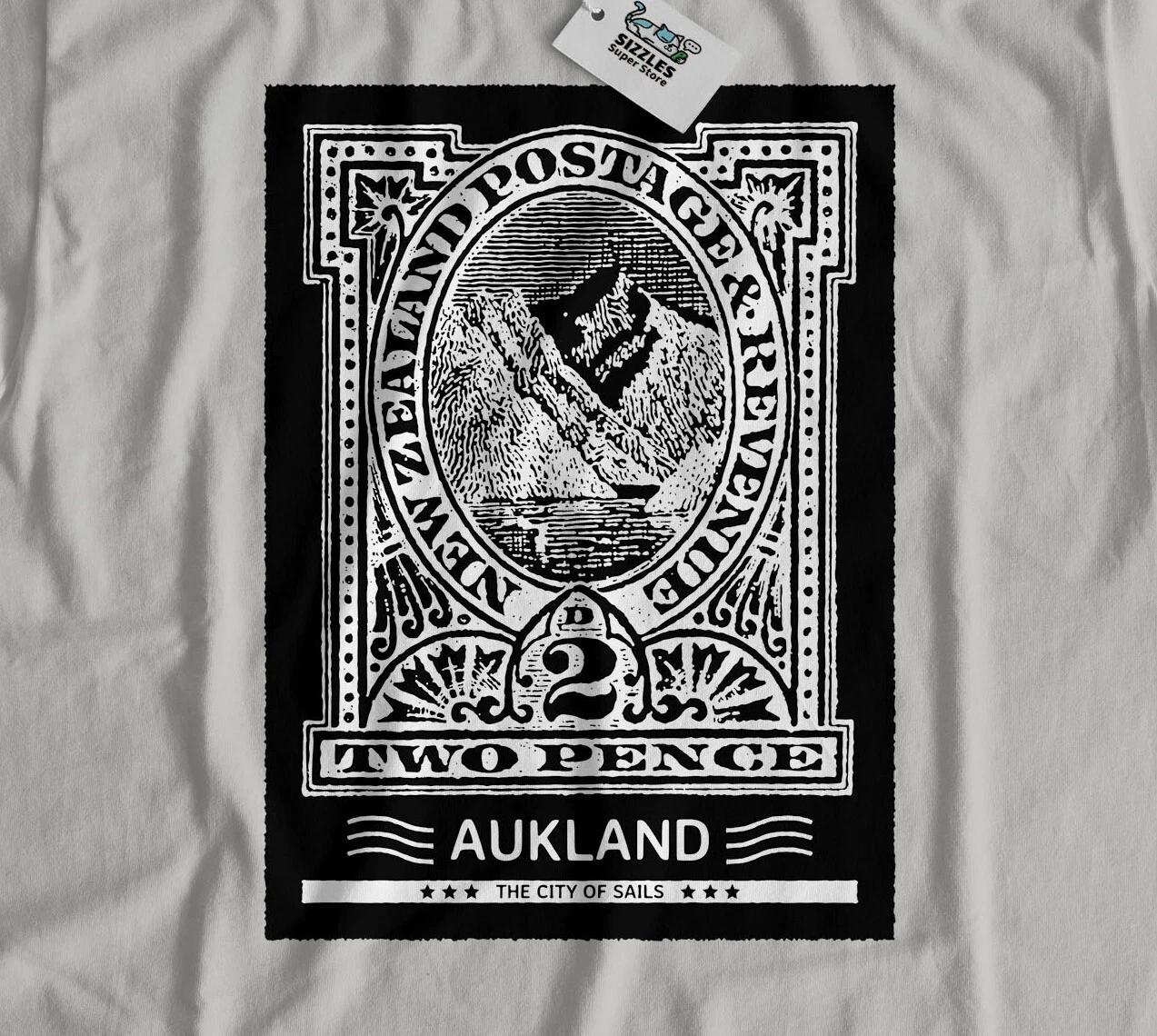 

Unisex Vintage New Zealand Postage Stamp T-Shirt Auckland Gifts 2XL