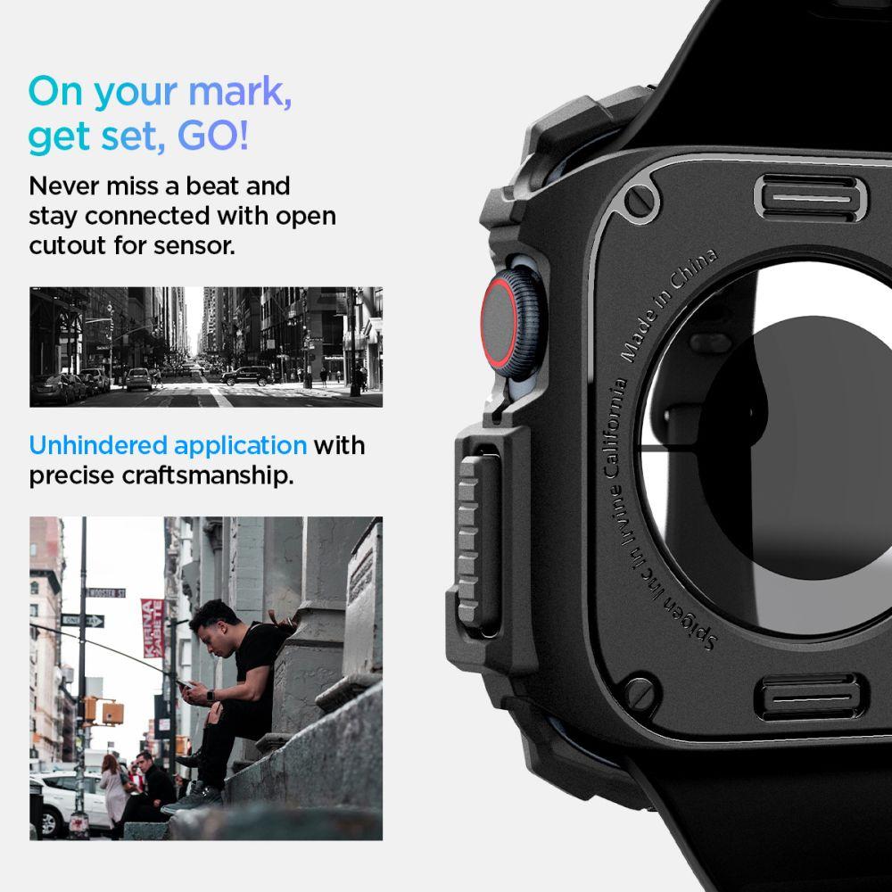 Spigen Rugged Armor Case for Apple Watch 10, Black