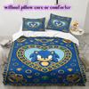 Hedgehog Sonic Deluxe Anime Duvet Cover Set,3 Piece Printed Cartoon Decor,Cool Bedroom Comforter Cover for Modern Home_LIAN