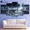 Immagini da parete stampate in HD su 5 pezzi su tela Alien Planet Moons Space per soggiorno
