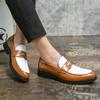 2024 Fashion Men Casual Black Loafers Shoes Slip-On Leather Men Party Dress Shoes Social Business Shoes 2024 Plus Size 38-46