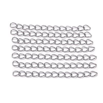 50Pcs/lot 5 7cm Stainless Steel Bulk Necklace Extension Chain Tail Extender Bracelet Chains for Jewelry Making Supplies Findings
