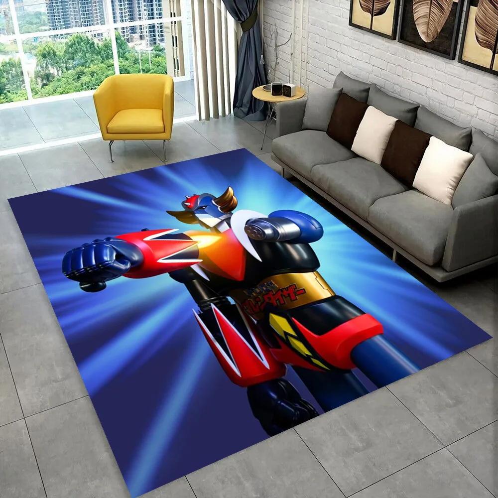 UFO Robot Grendizer Anime cartoon Area Rug,Carpet for Home Living Room Bedroom Sofa Doormat Decor,kid play Non-slip Floor Mat 3D