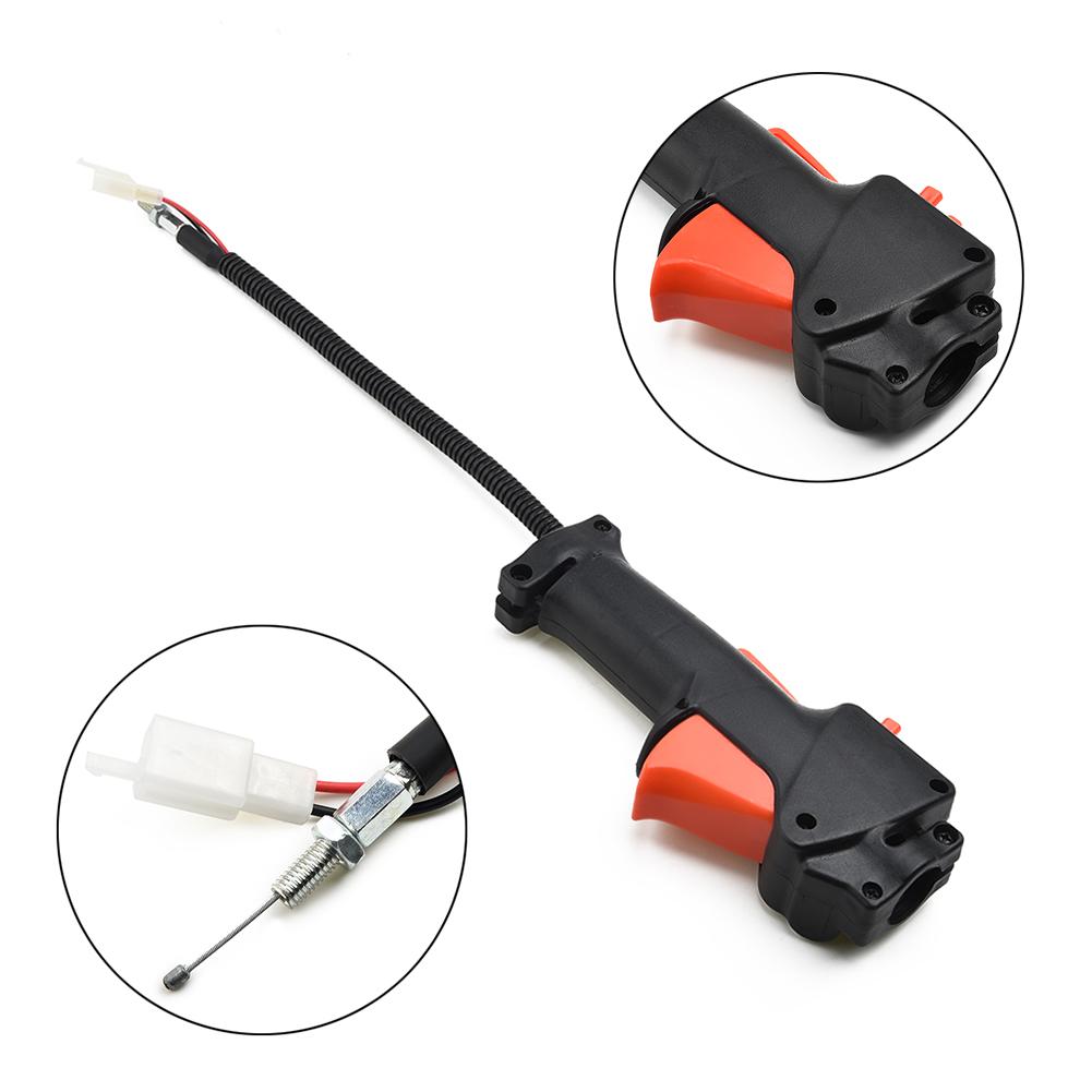 Throttle Cable Handle with Trigger On Off Kill Switch for 26mm Pipe Multi Tool Brush Cutter with Wiring for Safe Use