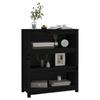 VidaXL Bookcase Black 80x35x97 Cm Solid Pine Wood 821683