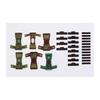 202 stuks Moderne Leger VS MH-6 Little Bird Helikopter Bouwsteen Piloot Soldaat Figuur Kinder Speelgoed Kleding Sticker Bedrukte Stenen