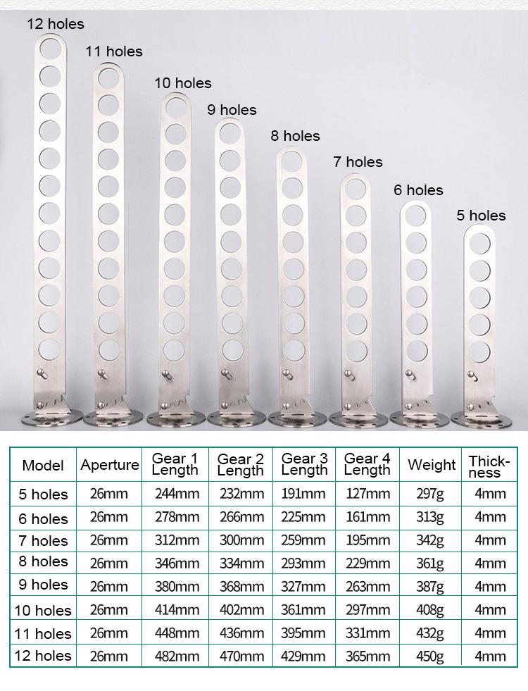 

Боковая штанга для вешалок из нержавеющей стали, складная и регулируемая телескопическая вешалка для одежды для гардероба 5
