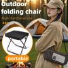 Outdoor Folding Backpack Chair, Equipped with Mesh Pockets, Suitable for Camping and Hiking, Portable Handbag-style Chair