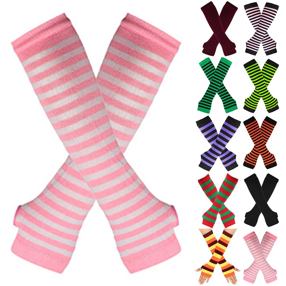Autumn/Winter Women Gloves Cotton Elbow Elbow Mittens Fingerless Gloves
