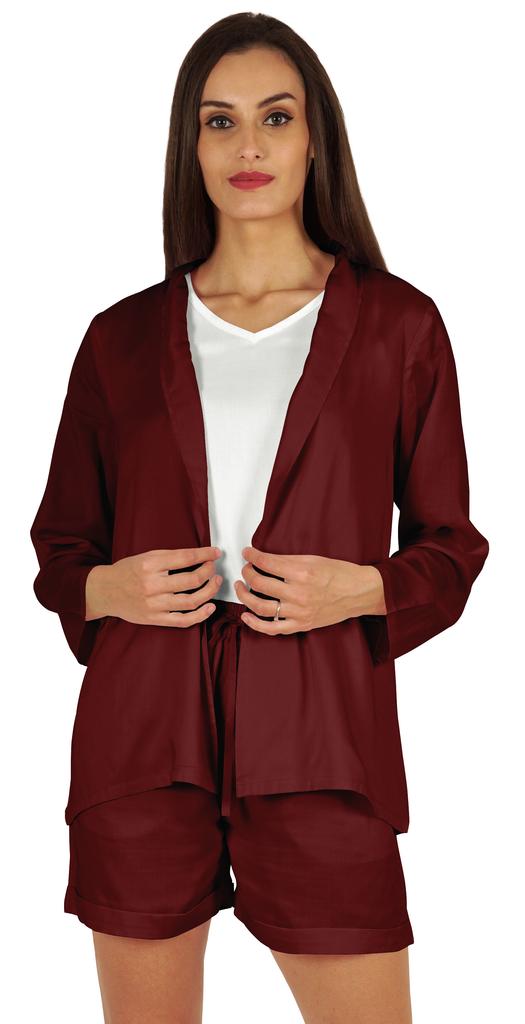 Inkmeso Elegant Shrug  & Shorts Set For Women  s 3 Piece Outfits Loungewear Summer