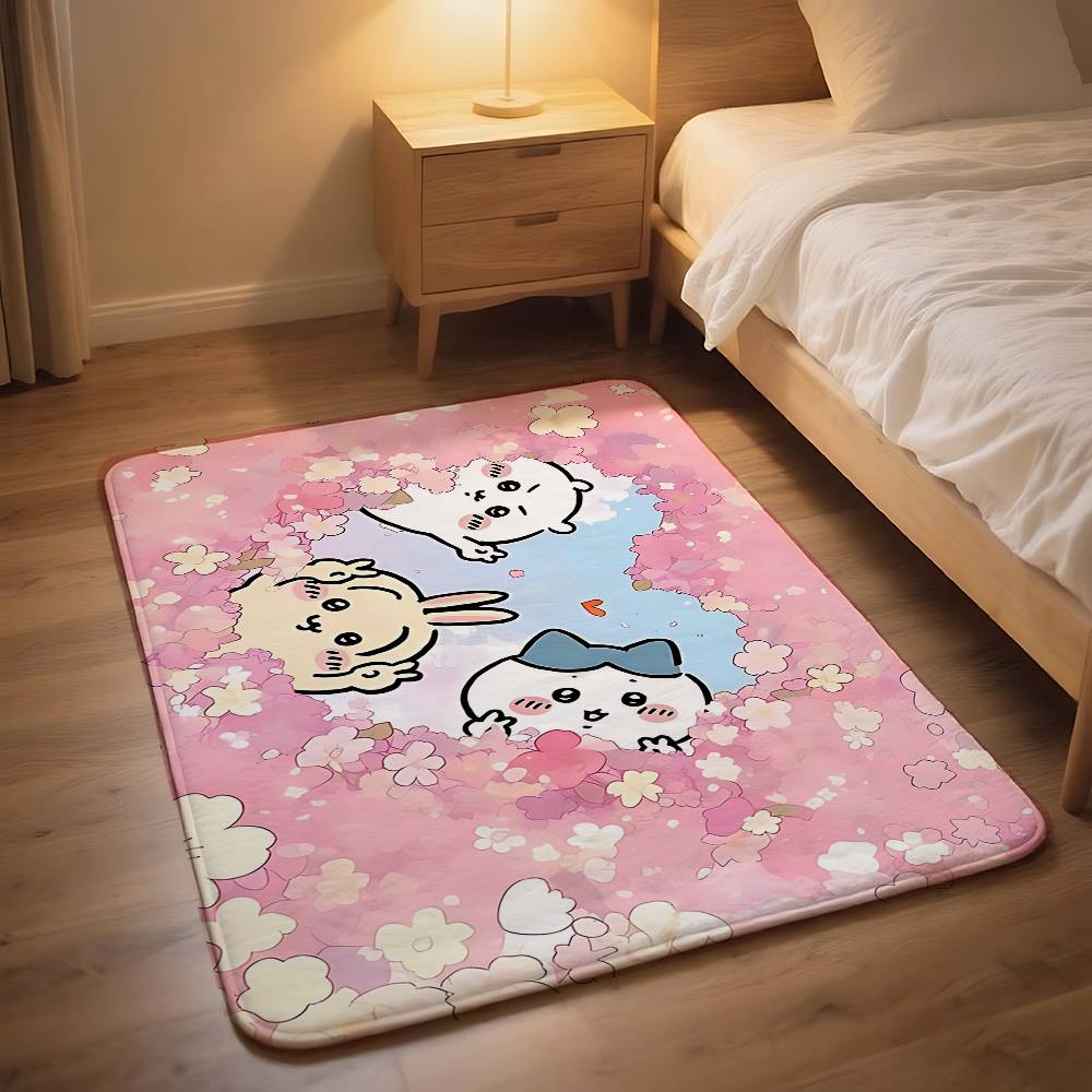 Cartoon C-chiika-waS Carpet Bathroom Anti-slip Mat Door Mat Home Decoration Mat Entrance Door Mat Scratch-resistant Door Mat