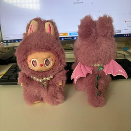 Labubu Μοντέρνο Χριστουγεννιάτικο Βελούδινο Σακίδιο Πλάτης Κρεμαστό Μπρελόκ Στολίδι Δώρο