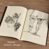 B5 Notebook,Sketchbook 140 Thickened Pages Black Cardboard Cover Blank Inner Pages For Quality Fine Art Painting And Doodle