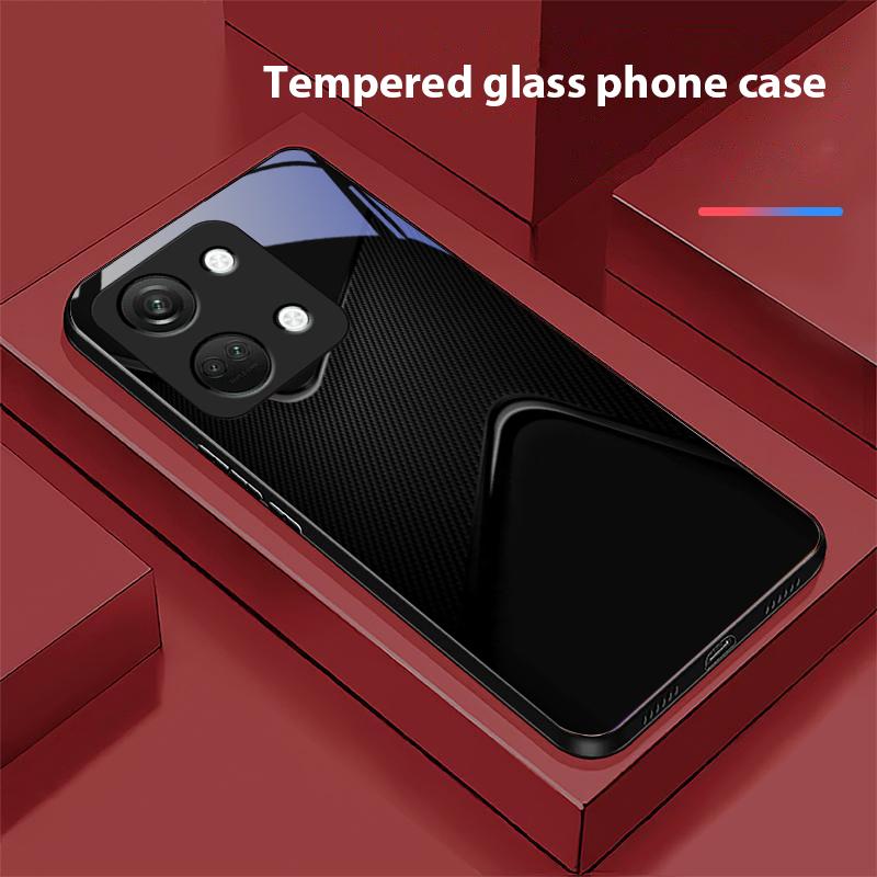 Simples e Grande Para OnePlus Nord 3 5 6T 7 Pro 8 12 10T Reno8 Lite 5G 10R Nord N30 Capa de Telefone Rígida de Vidro Temperado Preta