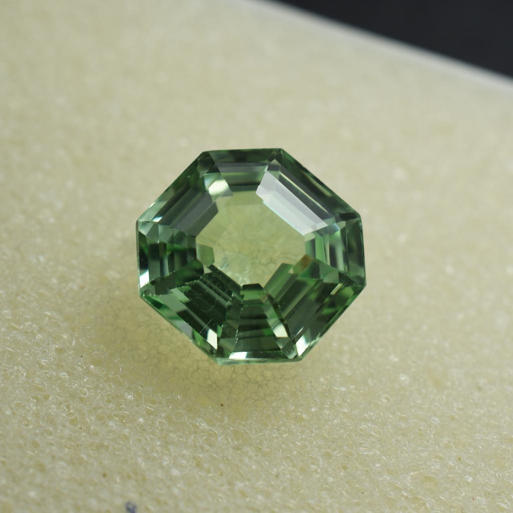 Natural Bluish Green Sapphire Loose Gemstone Montana Square Shape 10.60 ct September Birthstone Gift