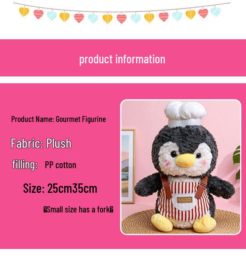 Chef Elephant Plush Doll with Apron & Duck, Baking Bear Toy - Perfect Birthday Gift