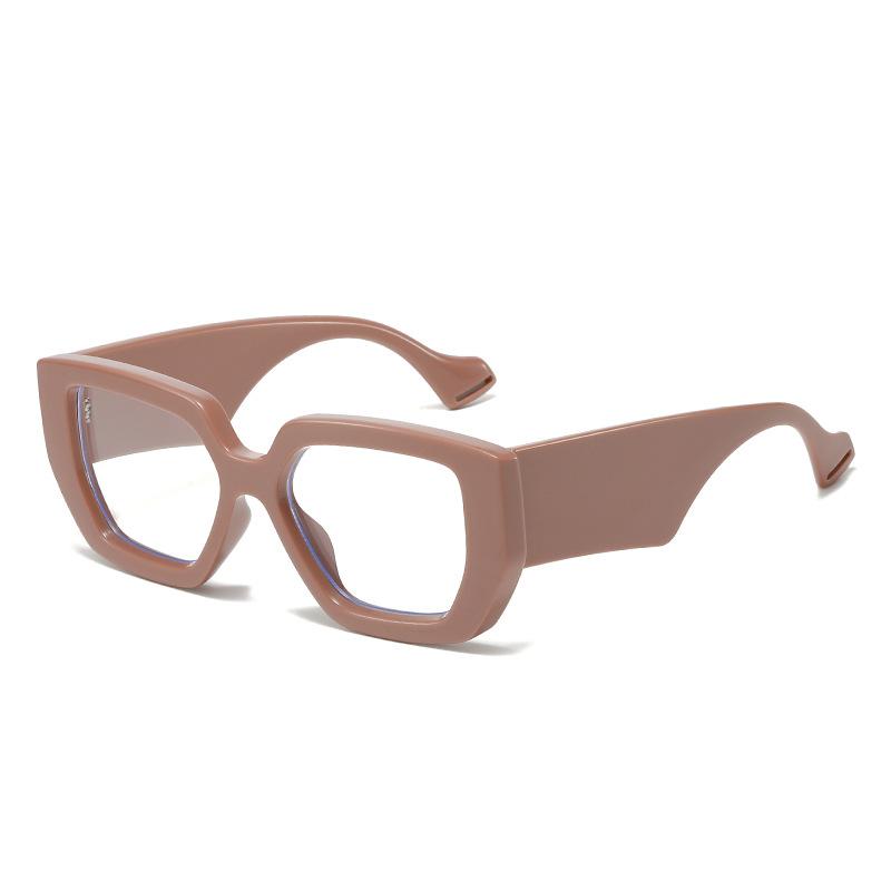 New European and American trend square frame wide temple fashion retro modern street shot women's sunglasses ins large frame mirror