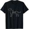 Labrador Retriever Love Line Art Minimalist Lab Dog Lover T-Shirt for Men Women Kids