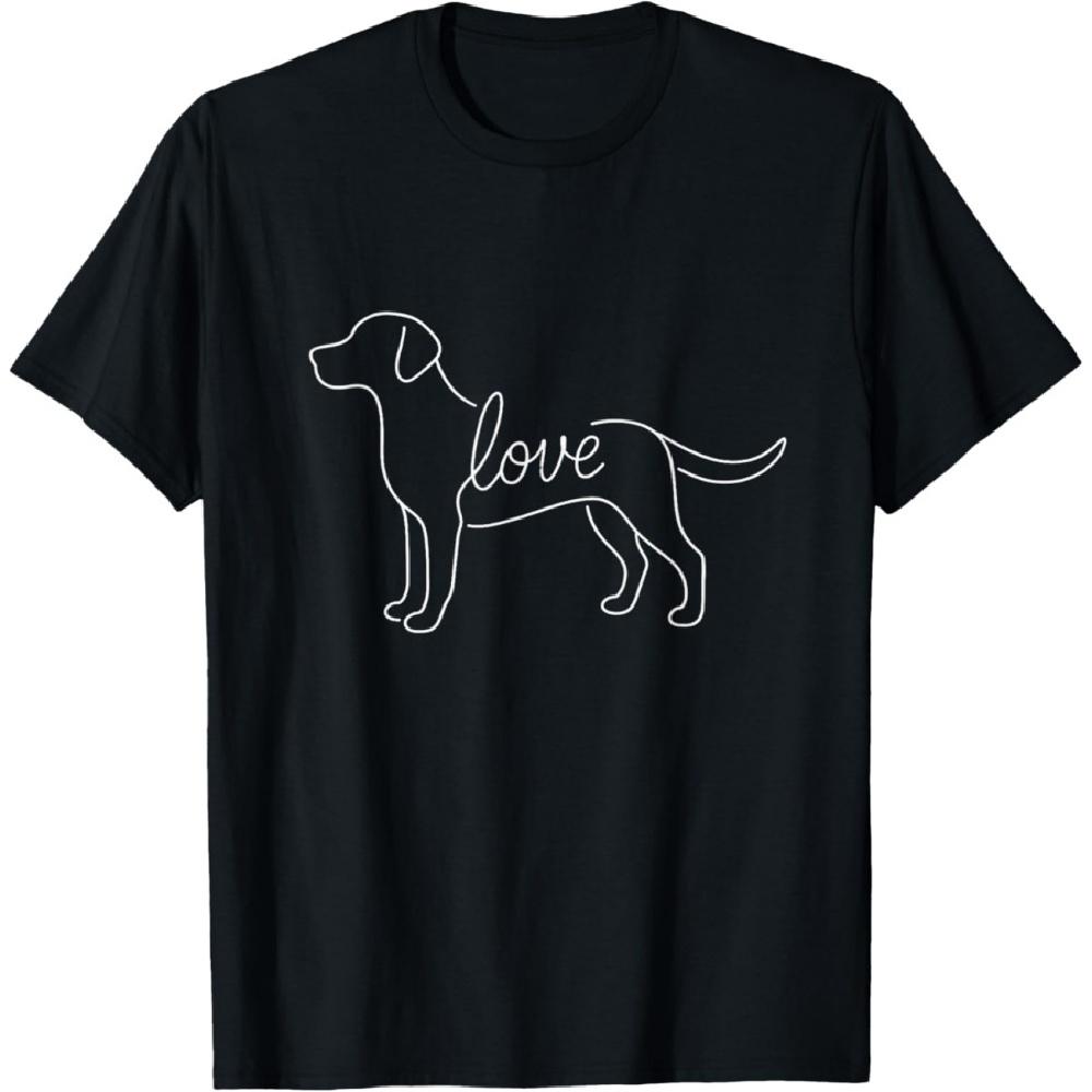 

Labrador Retriever Love Line Art Minimalist Lab Dog Lover T-Shirt for Men Women Kids XXXXXL чёрный