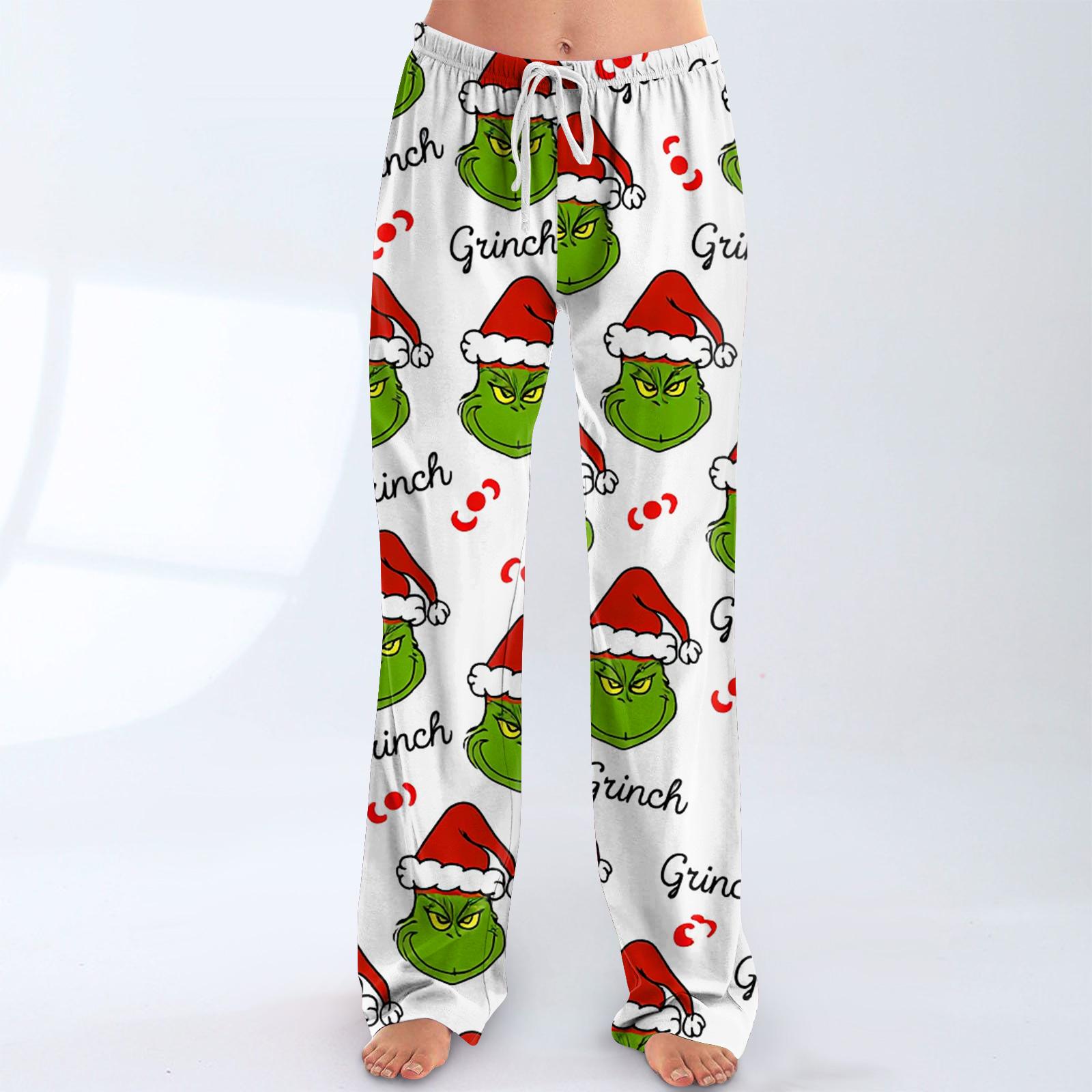 

Женские домашние брюки с принтом Allover, пижамные брюки для сна, длинные брюки, пижамные брюки, брюки для йоги S белый