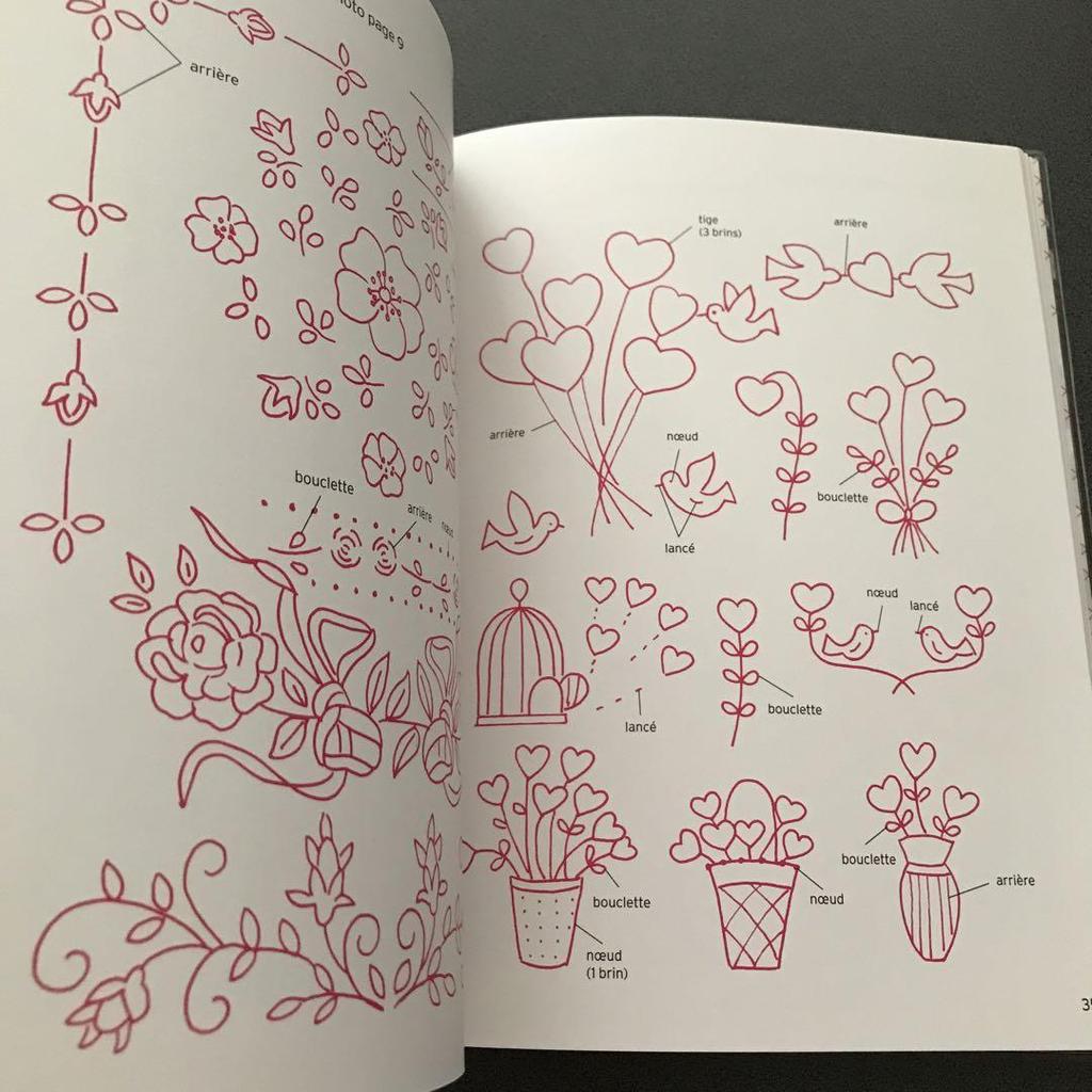 [USED] rose French MARABOUT books Cross stitch kits Embroidery