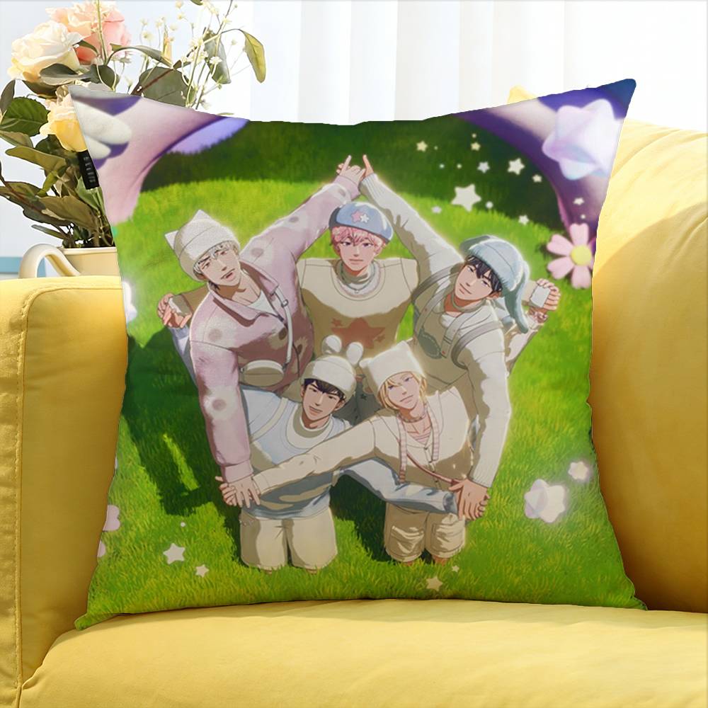 Kawaii Kpop Style P-Plave Caligo Pt Various Sizes Square Pillow Case For Car Home Bedchamber Decor