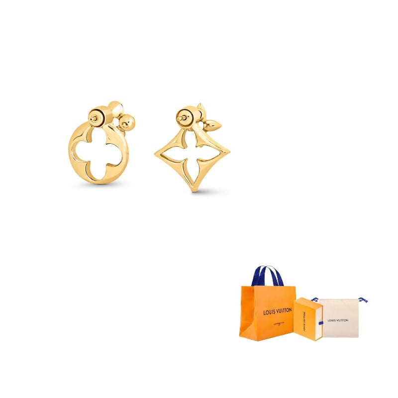 LOUIS VUITTON Lv Flowergram Earrings M00770
