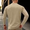 Men's Retro Color Long Sleeve Shirt Loose Fit Casual Tee