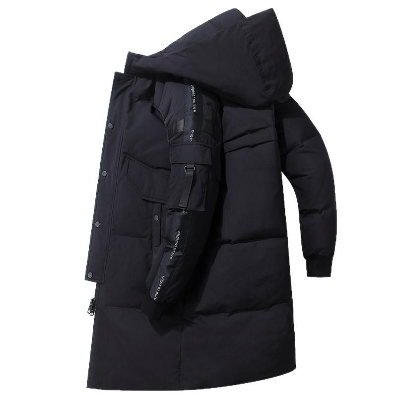 Kapuzen-Dicke Mittellange Daunenjacke