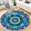 1pc Mandala Artwork Carpet, Round Non Slip Durable Large Size Office Carpet, Suitable for Office