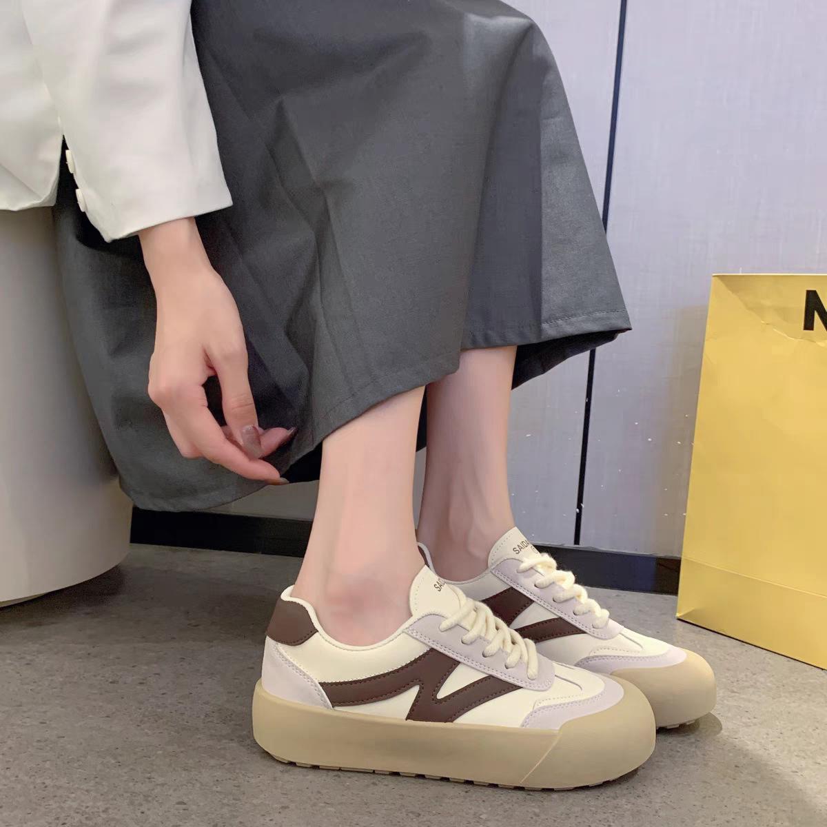 

Новые удобные универсальные парусиновые туфли на весну и осень, ретро-маленькие белые туфли, повседневные туфли для сноуборда Tide 40 абрикосовый