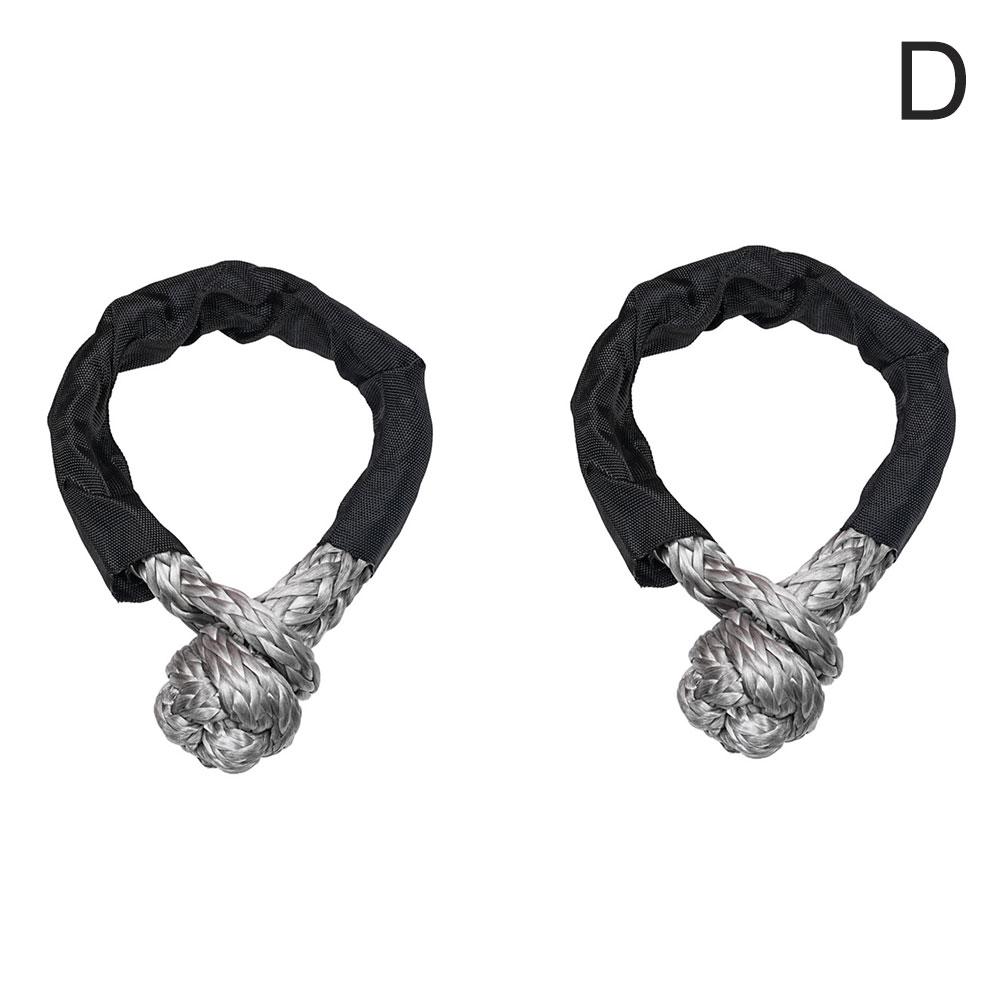 Synthetic Soft Shackle Rope 17 Tons Max Break High-Performance Tow Shackles With Protective Sleeve For Off-Road Towing UTV ATV
