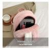 2025 Cute Rabbit Ears Backpack: Japanese & Korean Harajuku Style, Large Capacity, Fuzzy Crossbody Bag for Girls
