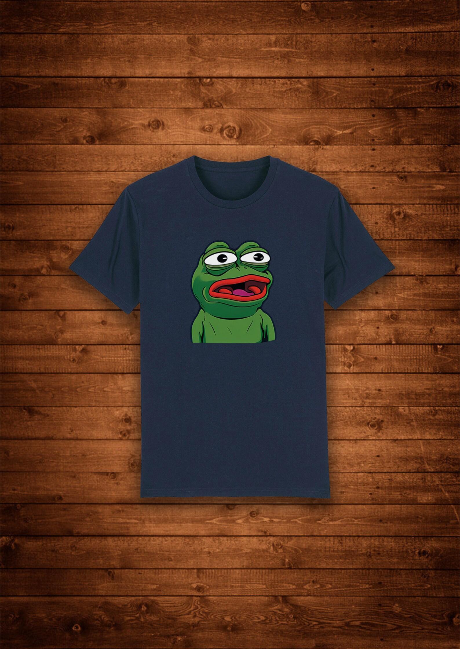 Shocking News Surprised Pepe The Frog Meme / T shirt Unique Design Street Wear Art Urban Graphic Tees Top M