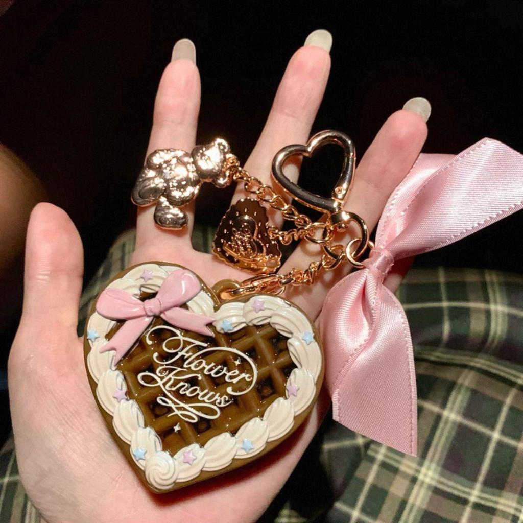 Flower Knows Sweetheart Little Bear: Lip Gloss, Blush, Eyeshadow, Concealer, Palette, Powder Puff, Pendant, Perfume, Eyebrow Tint, Mirror.