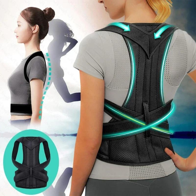 Back Brace Posture Corrector for Women & Men, Adjustable Back Lumbar Support Belt Shoulder Posture Support for Improve Scoliosis