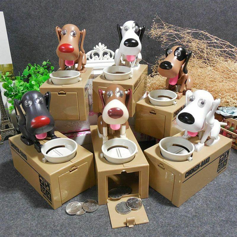 Rozkošný štěněcí prasátko s vtipnou automatickou akcí jedení pro děti