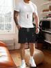 Men's Summer Casual Digital Print Short Sleeve & Shorts Set