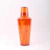 Orange Plastic Shaker Set with 6 Stirring Sticks Modern and Stylish Cocktail Tool for Holiday Party & Barware
