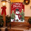 30*45cm Feliz Navidad Poliéster Jardín Bandera Acuarela Muñeco de Nieve Árbol de Navidad Estilo Patio Bandera Hogar Jardín Decoración Fiesta de Navidad
