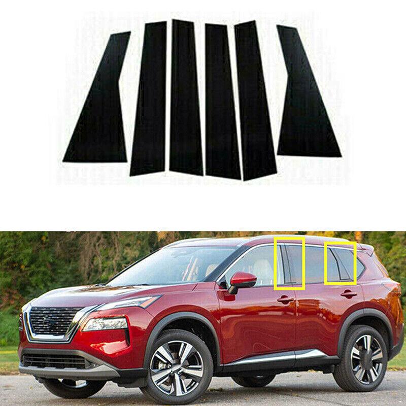 For Nissan Rogue T33    Gloss Black Pillar Posts Door Window Cover