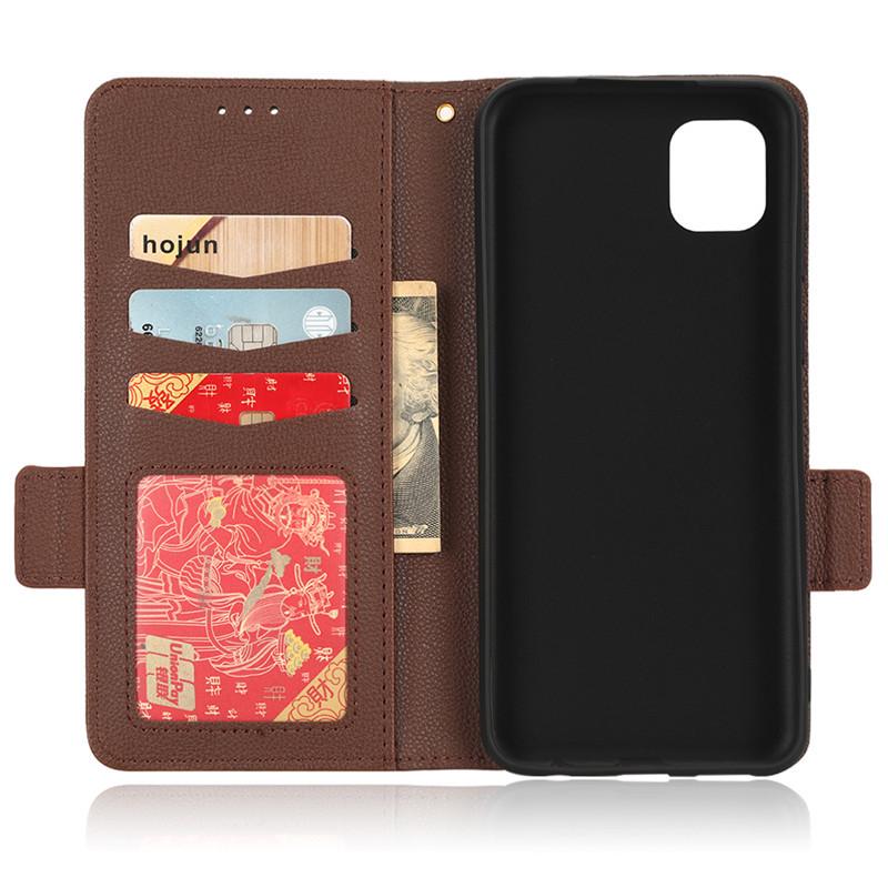 Compatible Leather Flip Case with Card Holder for Samsung Galaxy A04 4G & M13 5G - Lychee Pattern