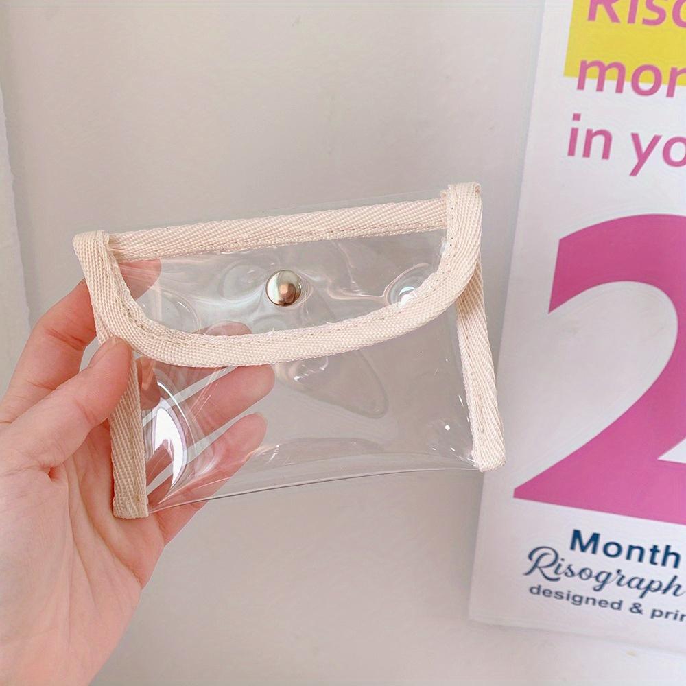 

Модный ПВХ кошелек для монет женский прозрачный кавайный кошелек для карт держатель для ключей сумка для хранения для девочек 2025 новый прозрачный маленький мешочек ручные кошельки чистый