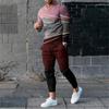 Men Sweatshirt Sweatpants Sets Print Men's Clothing T Shirt Pants Suits Oversized T-shirts Trousers Outfits Male Tops Tracksuits